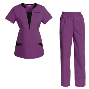 Women's Embroidered Scrub Set