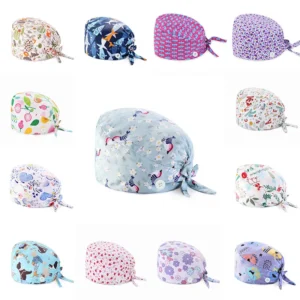 Floral Nurse Head Wrap Cotton Surgical Cap