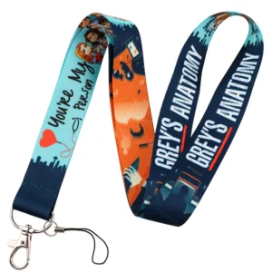 YL1269 Grey's Anatomy Doctor Nurse Medical Neck Strap Lanyards Keychain Badge Holder Bus Subway Pass ID Card Key Ring Gifts