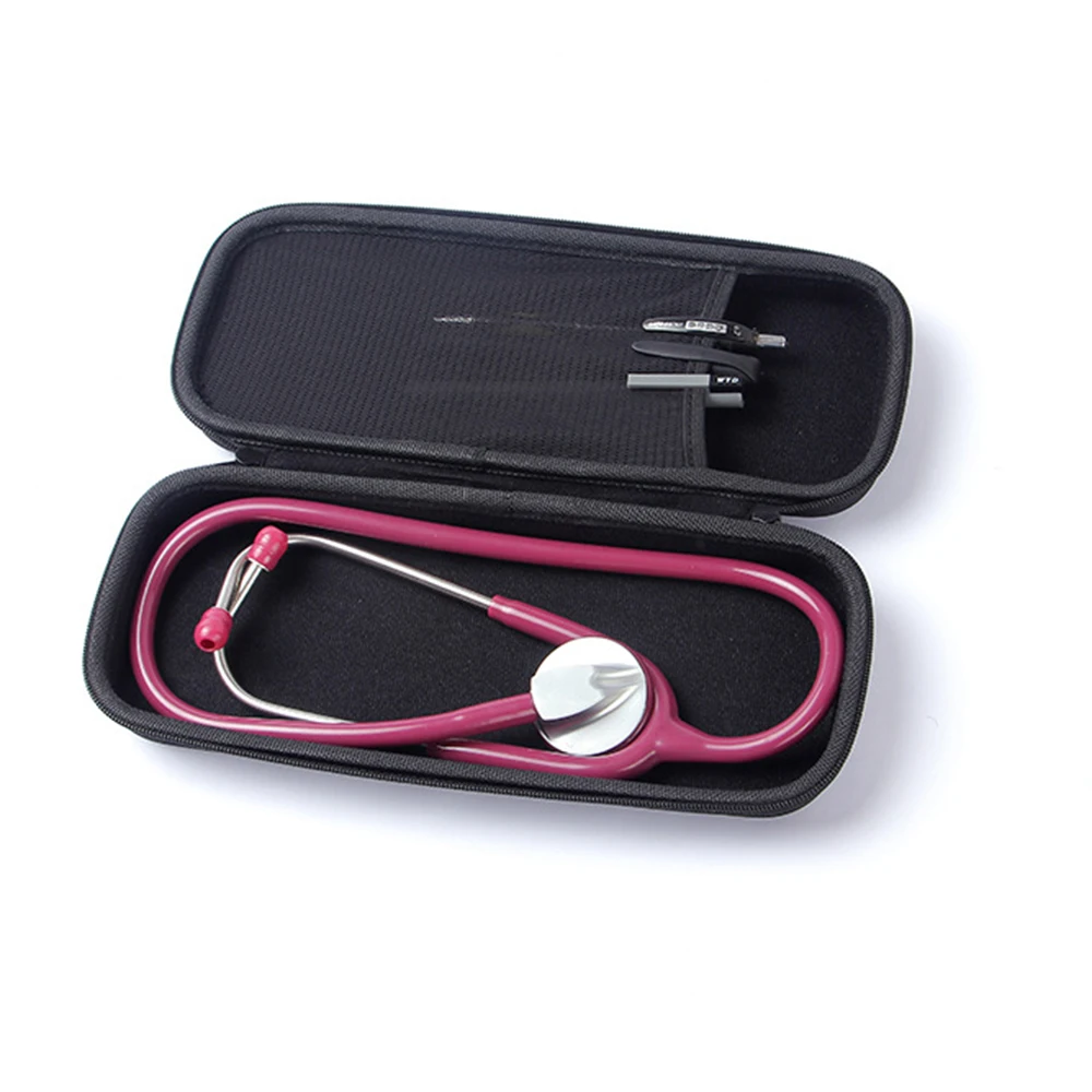 Black EVA hard stethoscope case, 275 x 135 x 50 mm, fits {model-name} – view 2