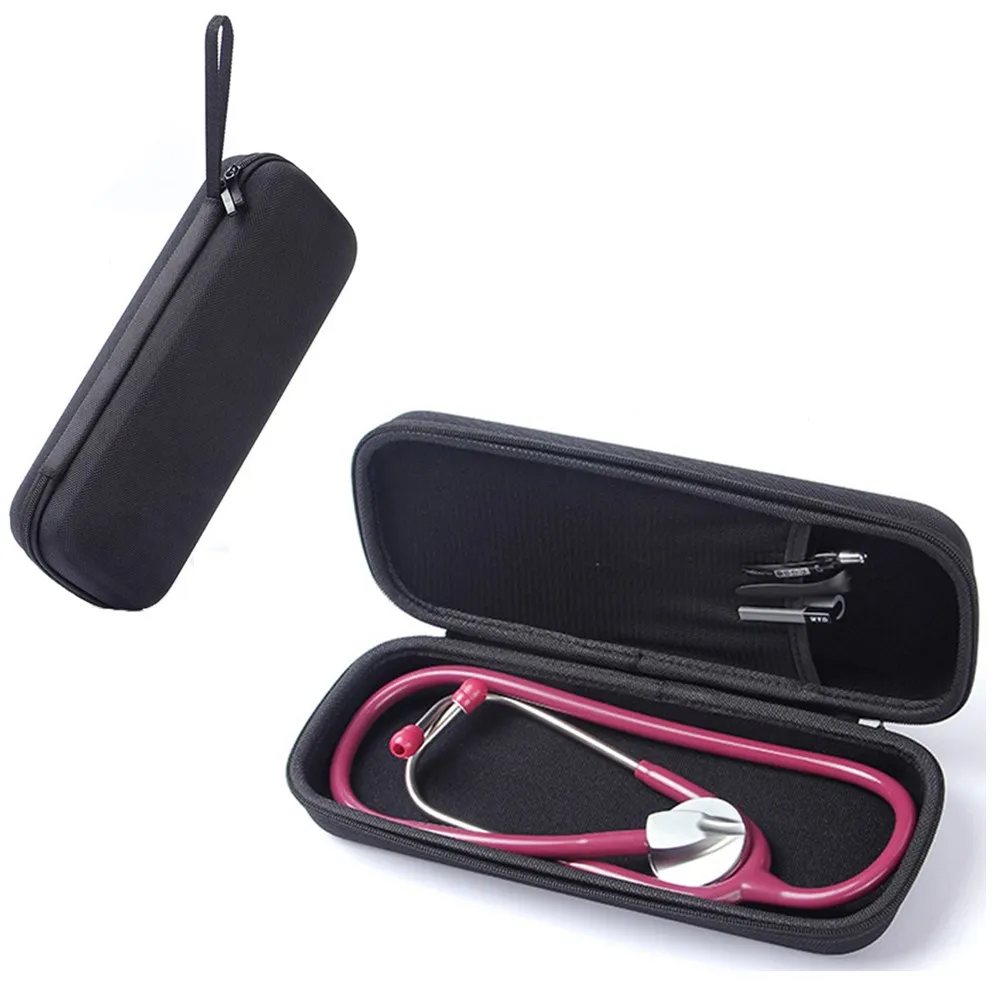 Black EVA hard stethoscope case, 275 x 135 x 50 mm, fits {model-name}