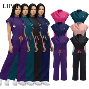Dentist Clinical Overalls Surgical Uniforms Woman Hospital Nursing Jumpsuit Medical Nurse Clothes Beauty Salon Spa Workwear New