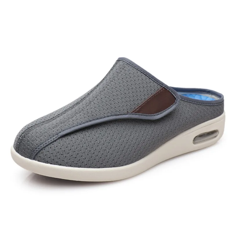 {color} air‑cushion slip‑on mesh walking shoes with flat platform and EVA insole