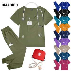 Niaahinn Medical Scrub Set for Nurses, V-Neck, 42070 Color
