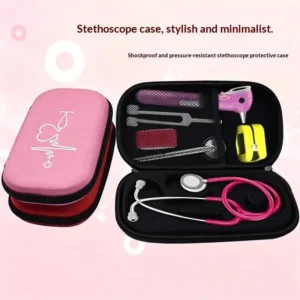 EVA Stethoscope Carry Case Portable Travel Organizer Mesh Pocket First Aid Box Suitable For Littmann Cardiology Stethoscope