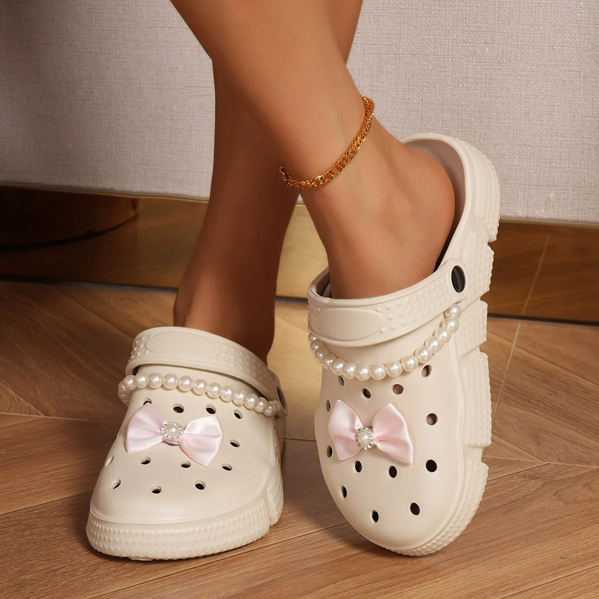 Thick‑soled EVA waterproof clog on neutral background – view 2