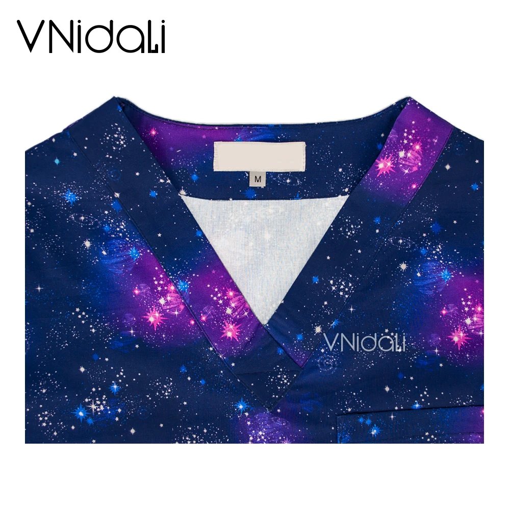 100% cotton tailored V-neck scrub top with three pockets, sizes S–XXL – view 3