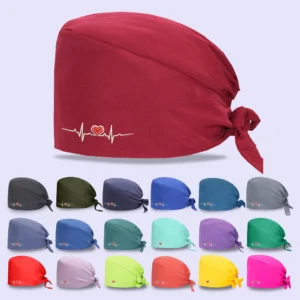ECG Embroider Working Hats for Man Woman Pet TOOTH Clinic Scrub Caps Quick Dry Breathable Dentist Cap MSG-03