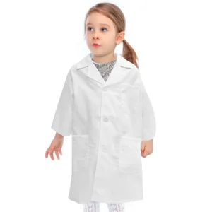 Washable White Lab Coat for Kids Scientist Costume