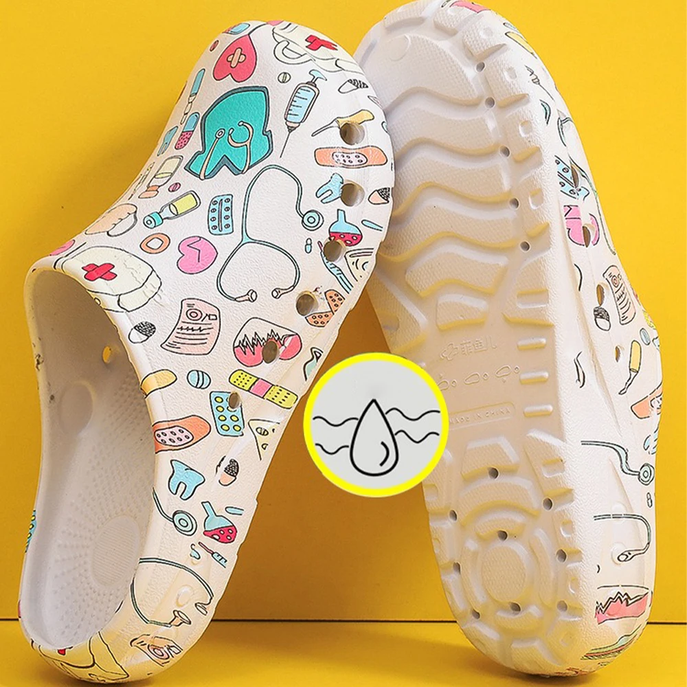 Women's EVA non-slip medical clogs in {color} — sizes 35–44, 3–5cm platform