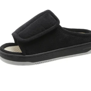 Men Women's Diabetic Slippers Adjustable Swollen Feet Slippers Open Toe with Rubber Sole for Indoor Outdoor