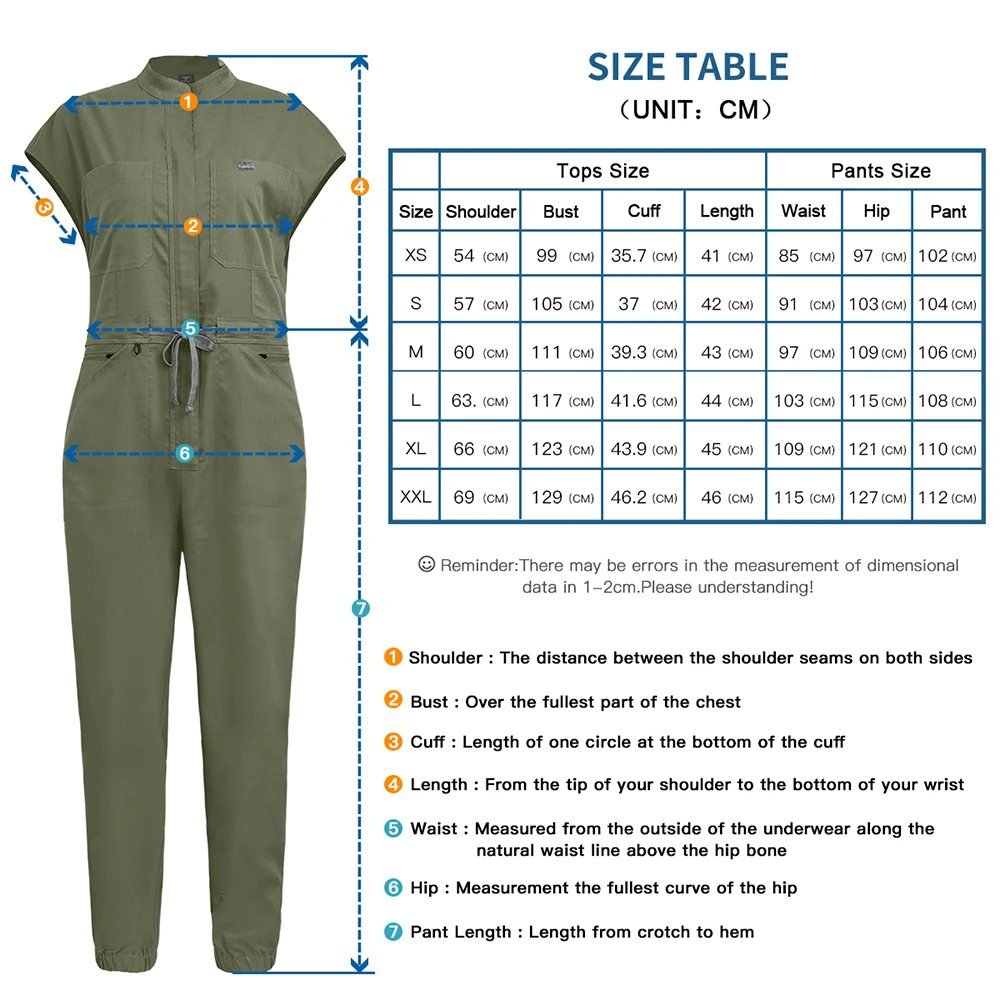 {color} unisex twill scrub — front view with pockets and drawstring – view 2