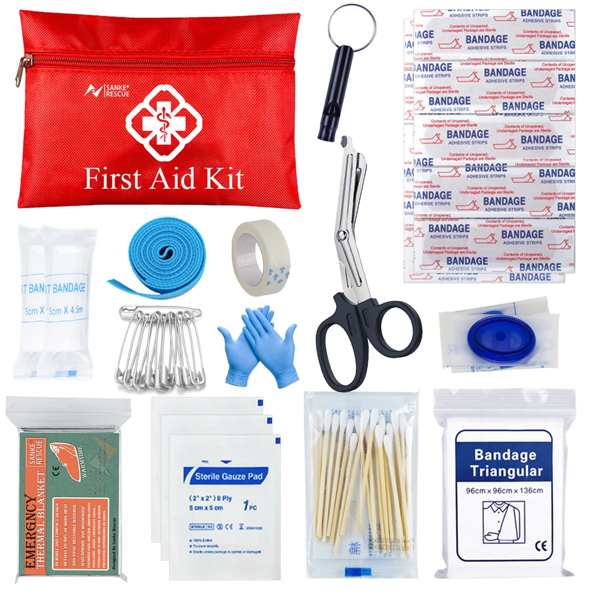 Tactical IFAK first aid pouch — product view showing exterior pouch and zipper – view 2