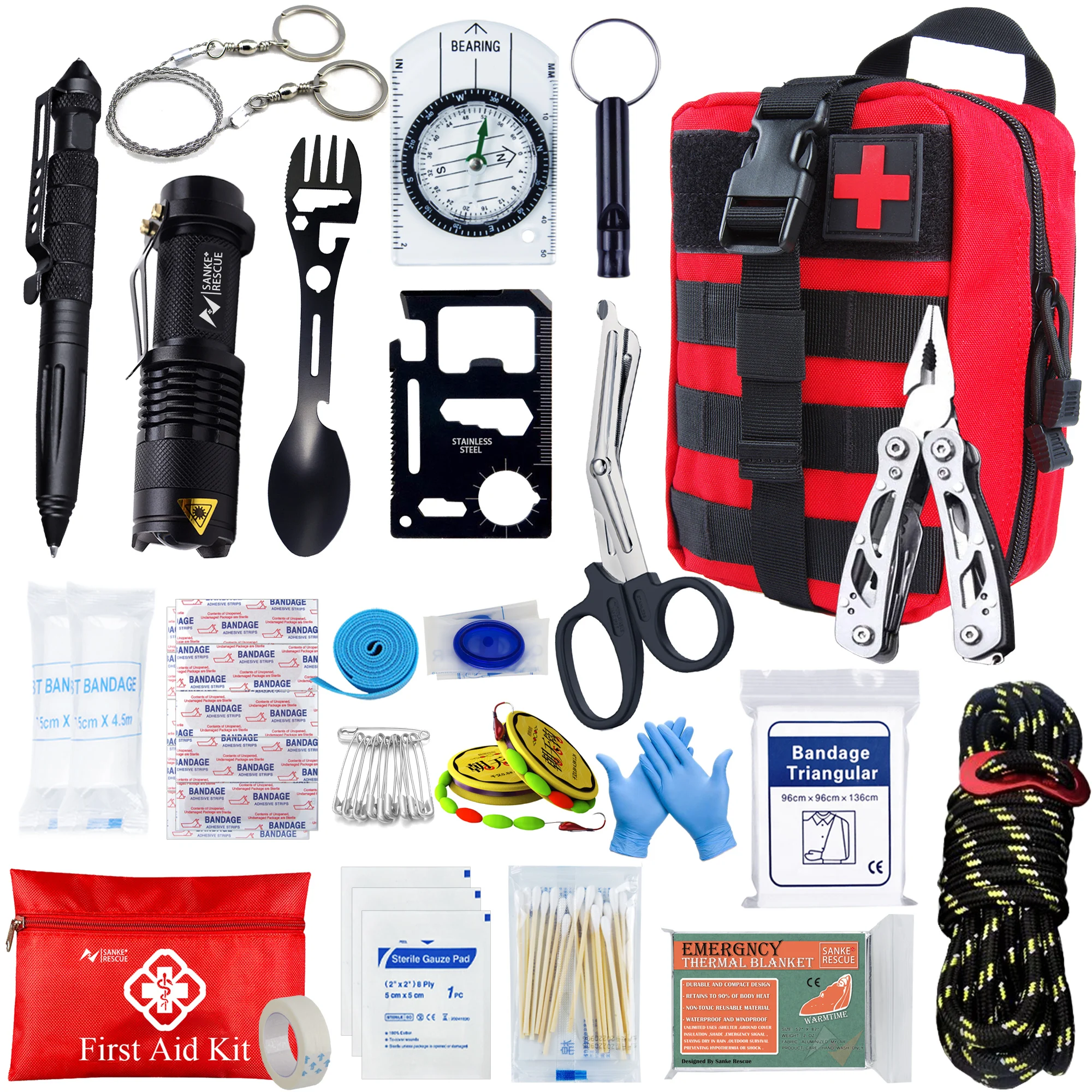 Tactical IFAK first aid pouch — product view showing exterior pouch and zipper – view 3