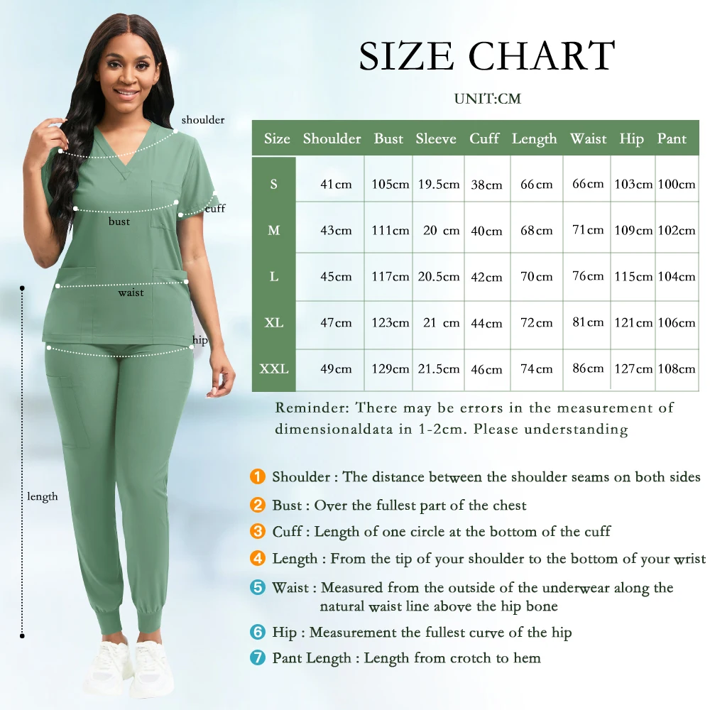 Women's & unisex scrub set in {color} — 94% polyester, 6% spandex – view 2