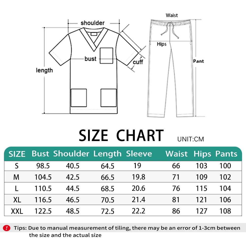 Women’s scrub top and pants set on model – view 2