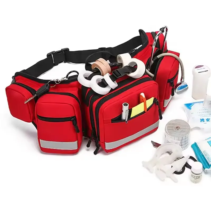 Empty rescue waist bag — compact 20 x 10 x 10 cm first-aid organizer