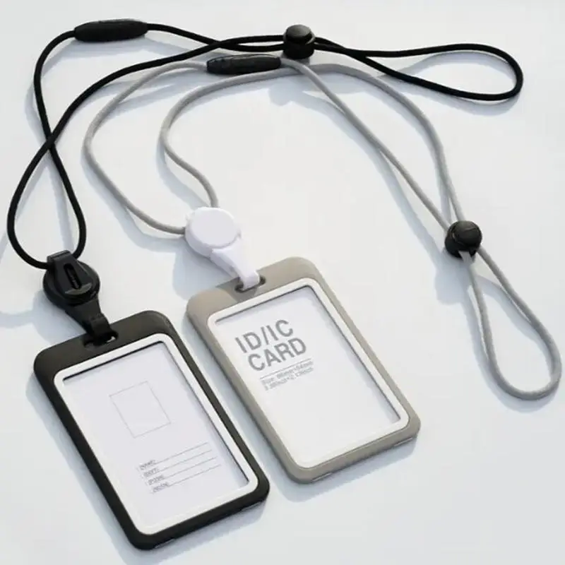 Retractable nursing credential holder with removable lanyard – view 3