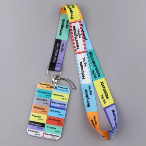 Nurse Doctor Cute Cartoon ID Card Holder Neck Strap Lanyards for Key Cell Phone Strap Women Badge Holder Keychain Accessories