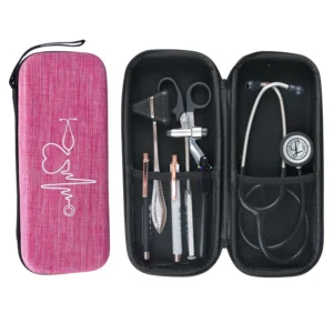 Stethoscope Storage Case, Compact Carry Organizer for Nursing Doctor, Protective Tool Kit Box Medical Equipment Accessories