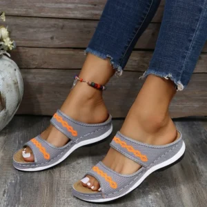 Summer Women's Orthopedic Slippers Blue Red Black