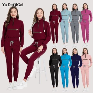 Long Sleeve Beauty Salon Work Clothes Medical Doctor Nurse Surgical Uniforms Woman Scrubs Sets Clinical Nursing Suit Accessories
