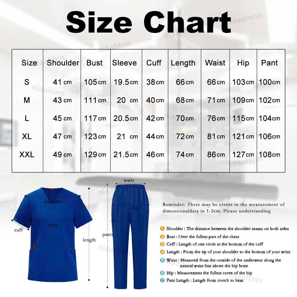 {color} unisex twill scrub set (top and pants), sizes S–XXL – view 2