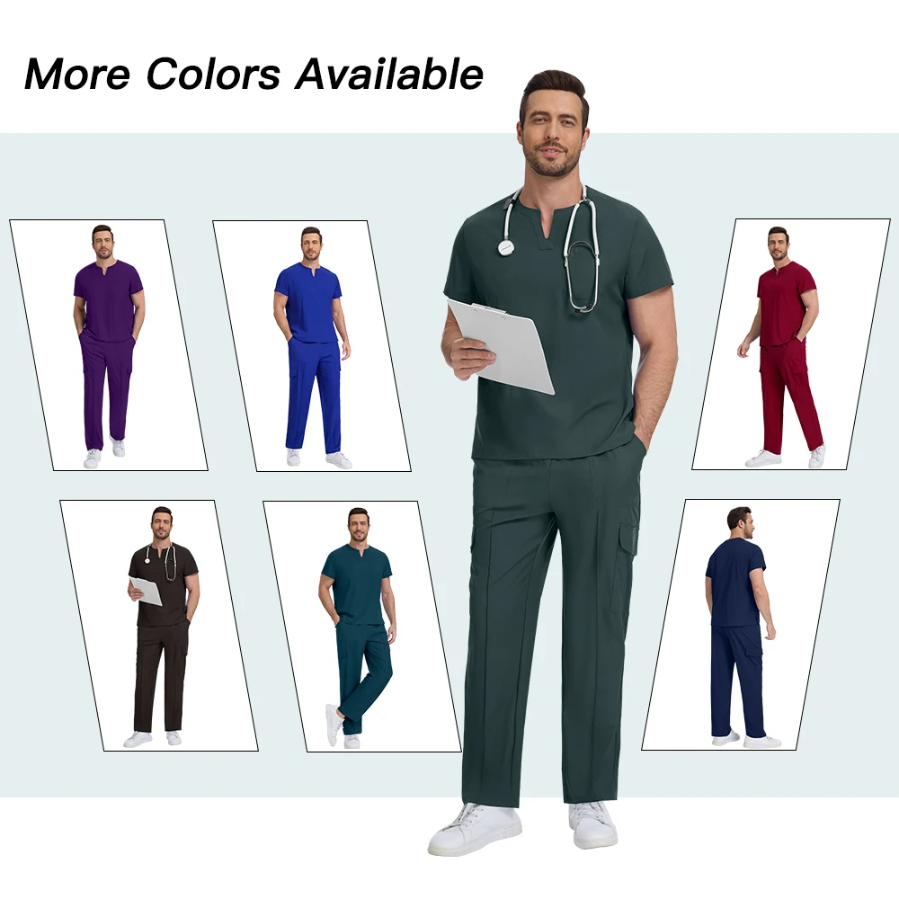 Photo of women's medical scrub set — top and straight pants. Replace {color} and {size} with the option you selected. – view 3