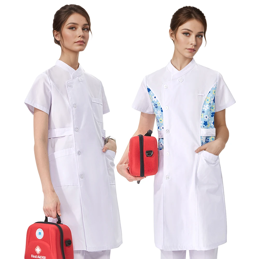 White nurse dress medical uniform — {view} — {size} – view 4