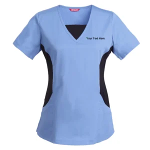Women's Embroidered Scrub Top Nursing Uniform Personalized with your Text